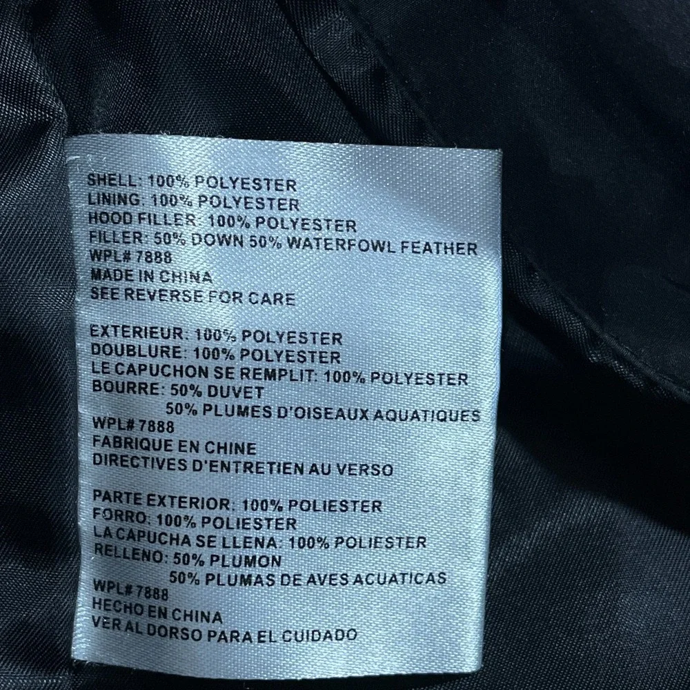 MICHAEL KORS Down Puffer Vest Womens Small‎ Black Full Zip Water Fowl Grunge